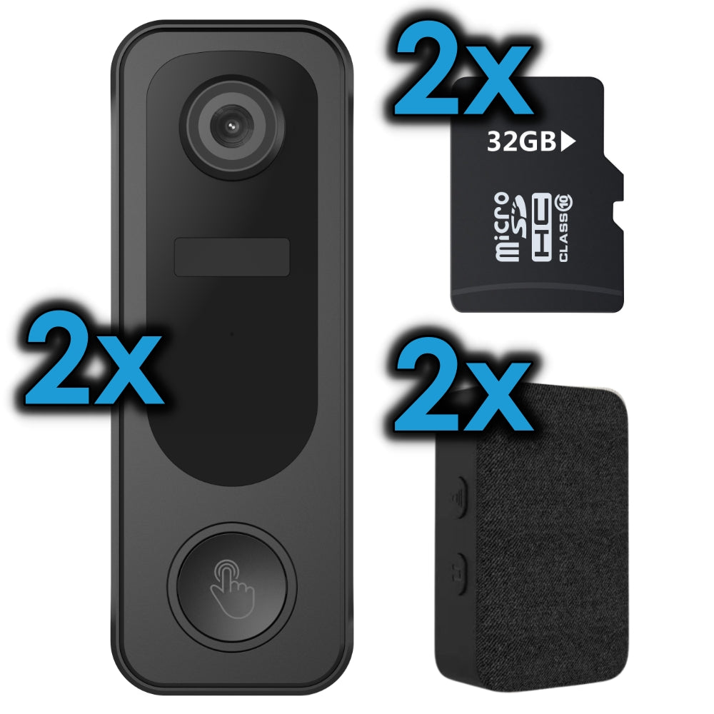 Wireless Video Doorbell Double Door Package